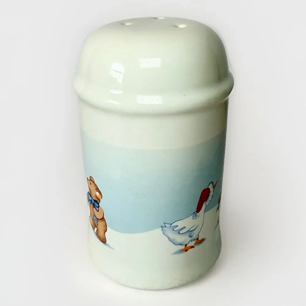 Vintage House Of‎ Lloyd 1989 Country Goose/Duck Bear Salt Shaker & Spoon Rest